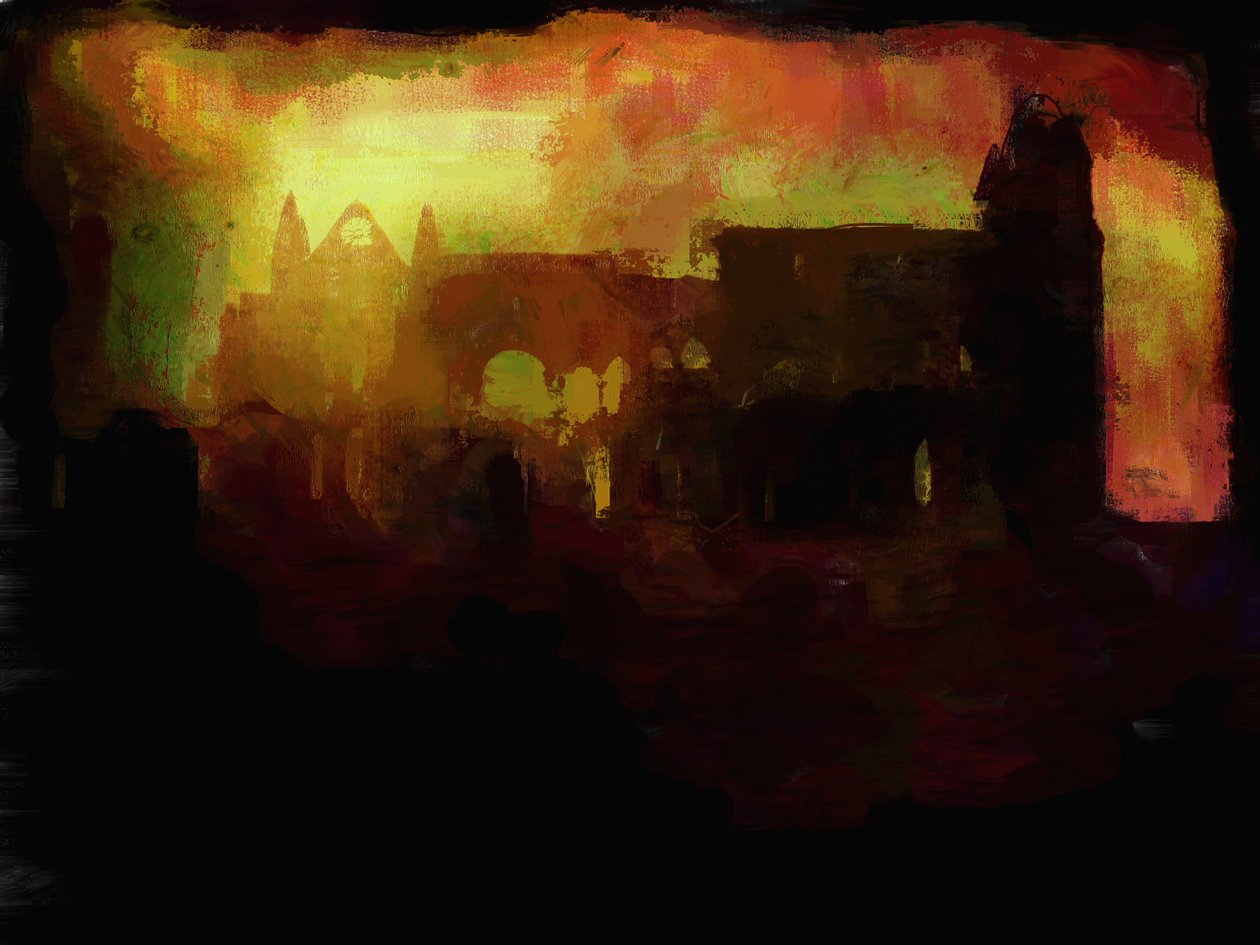 Abadía de Whitby - puesta de sol de Mark Gordon