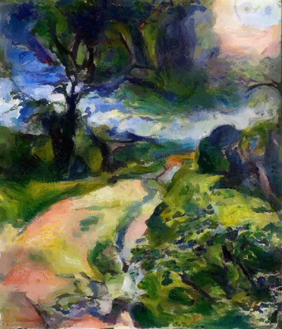 puesta de sol en el campo de Mark Gordon