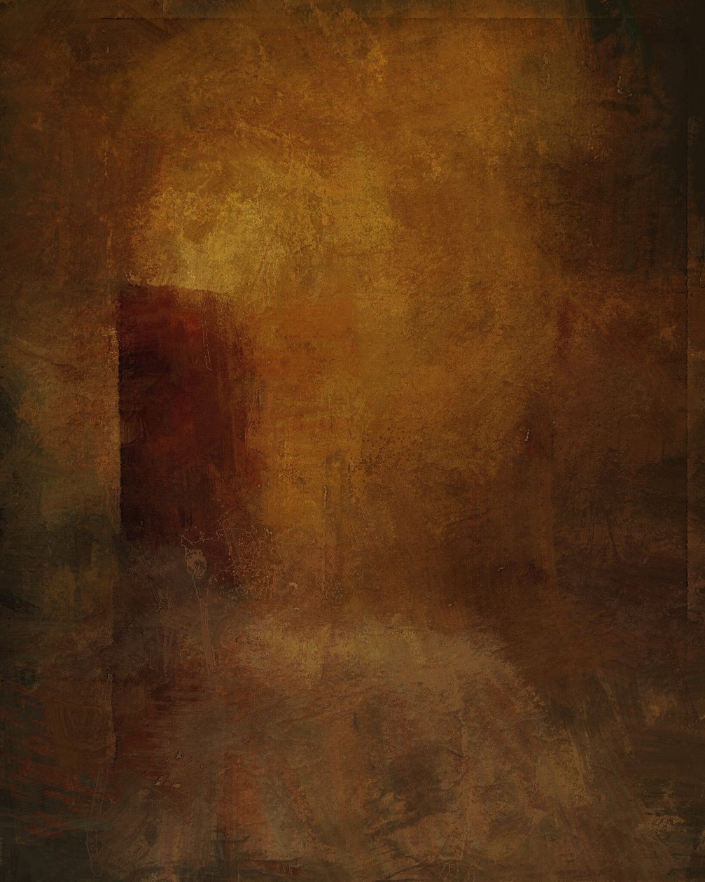 habitación vacía, castillo de Elvaston (técnica mixta) de Mark Gordon