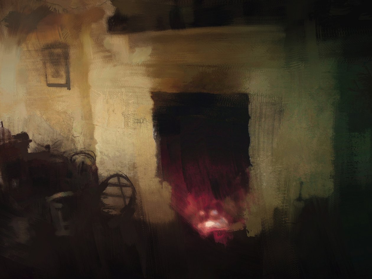 serie irish cottage - chimenea (técnica mixta) de Mark Gordon
