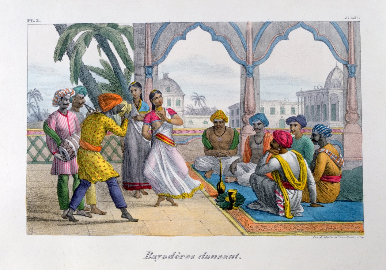 Bayaderas bailando, 1828 de Marlet et Cie