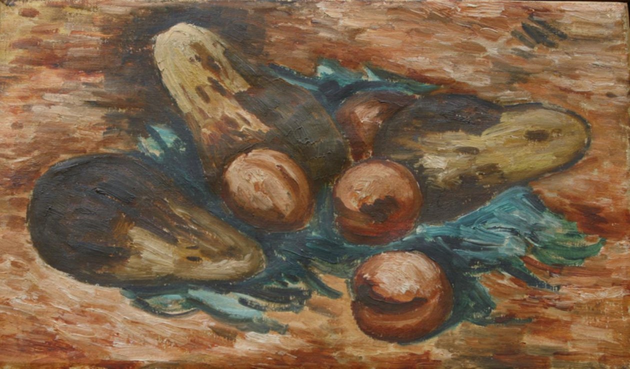 Berenjenas y granadas de Marsden Hartley