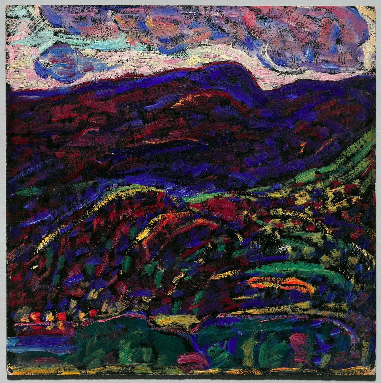 Kezar Lake, Autumn Evening, c.1910 (óleo sobre cartón) de Marsden Hartley