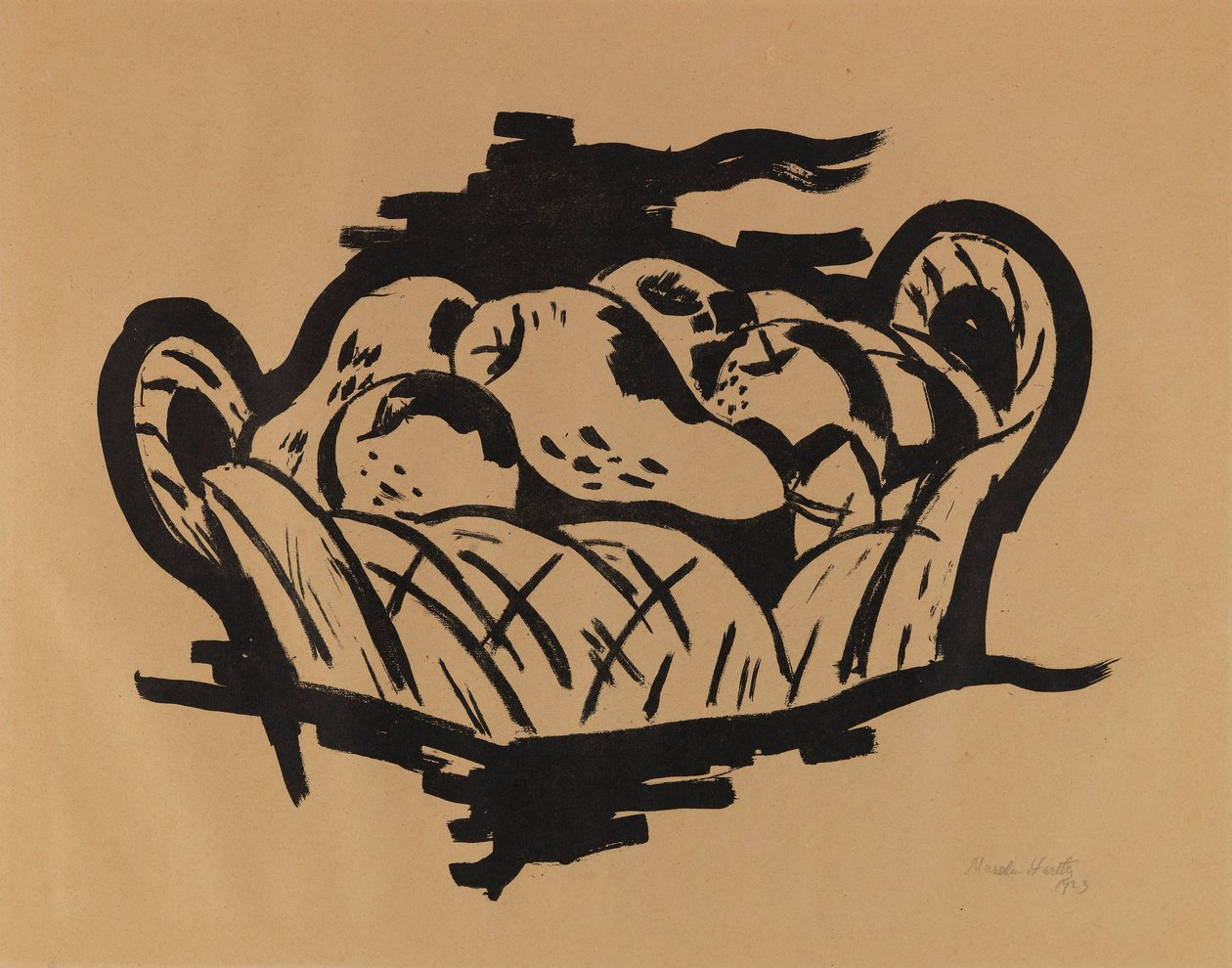 Pera en cesta de Marsden Hartley