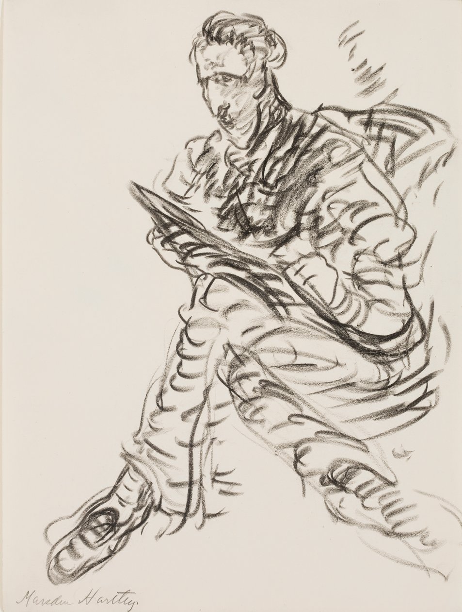 Autorretrato como Dibujante, c.1908 de Marsden Hartley