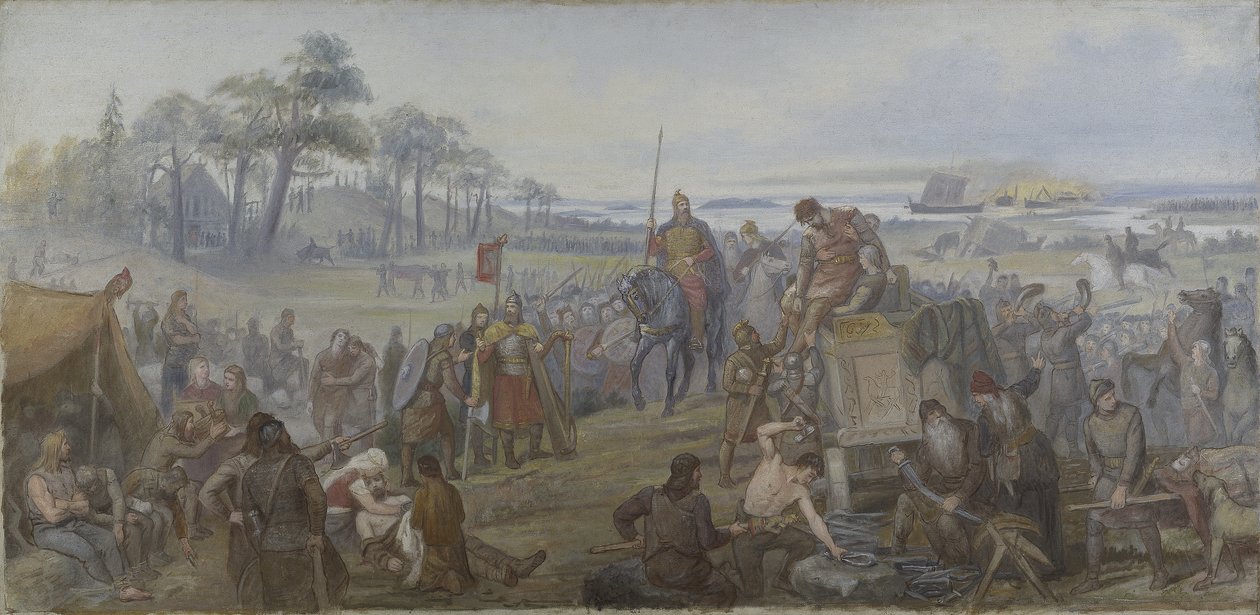 Después de la batalla de Fyrisvall, c.1890 de Mårten Eskil Winge