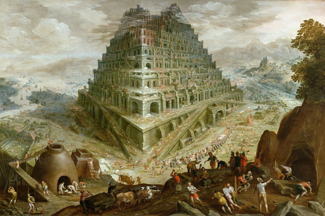 La Construcción de la Torre de Babel de Marten Valckenborch  the van Elder