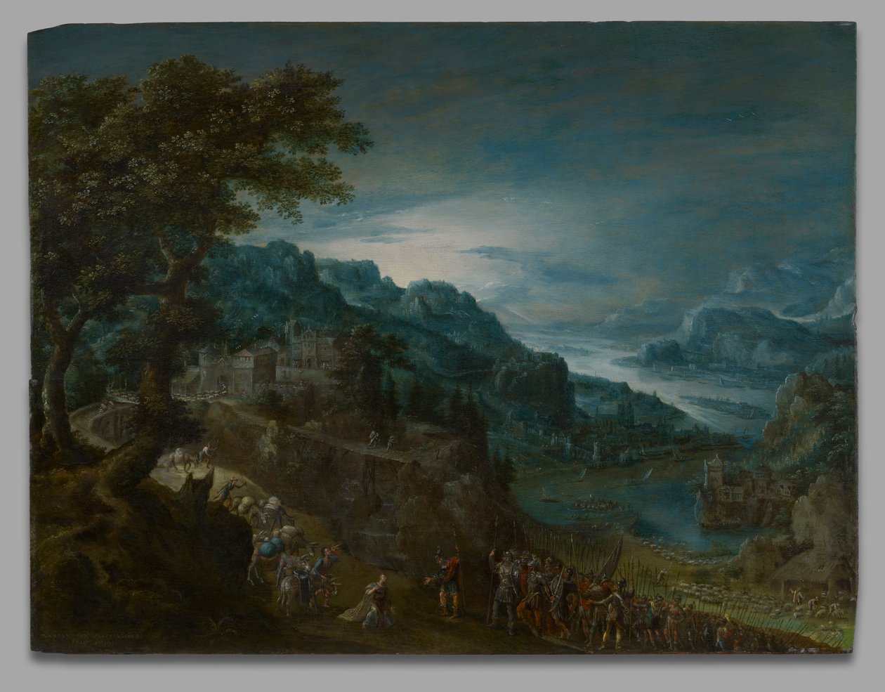 La reconciliación de Jacob y Esaú de Marten van Valckenborch