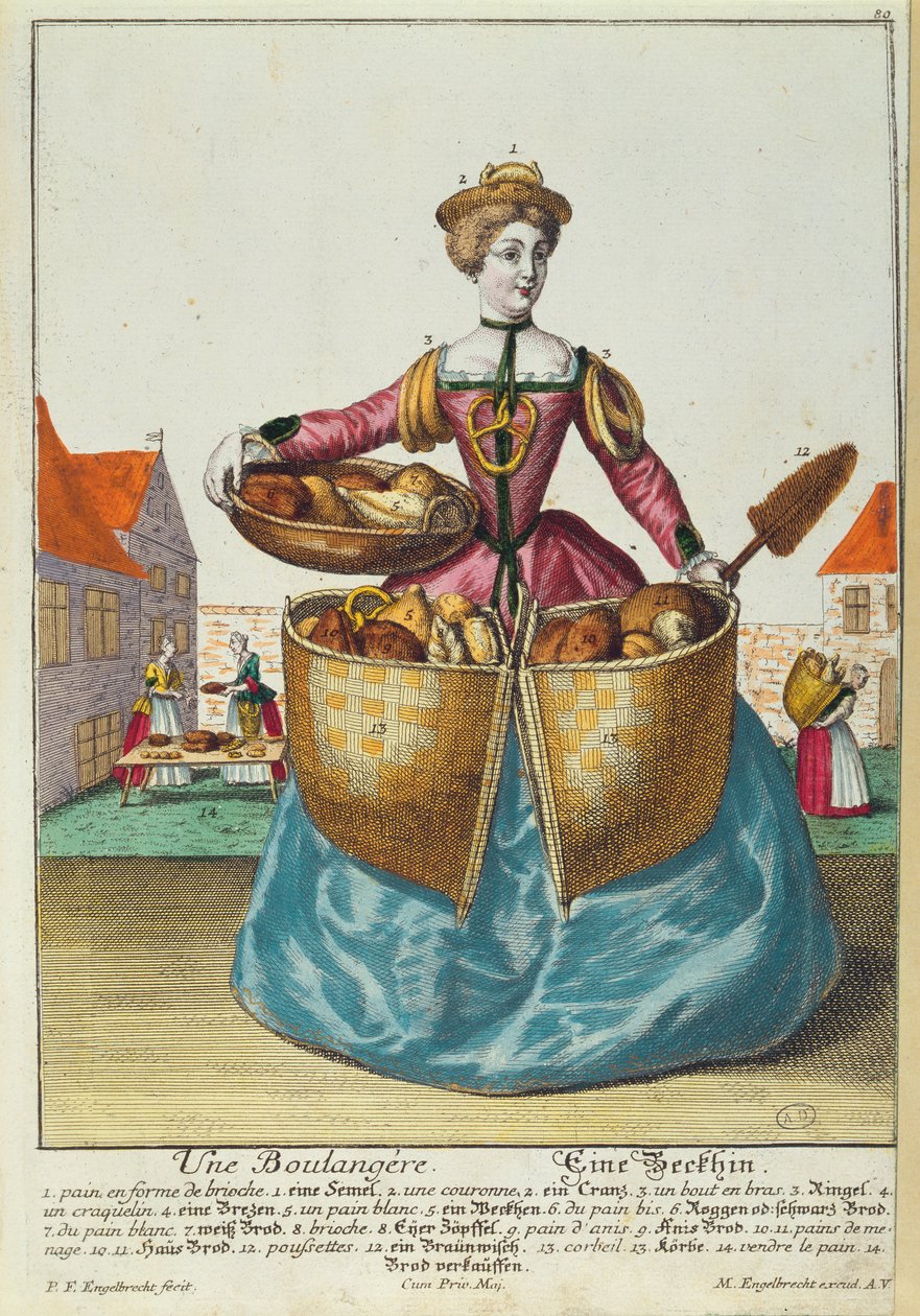 Un panadero, c.1735 de Martin Engelbrecht