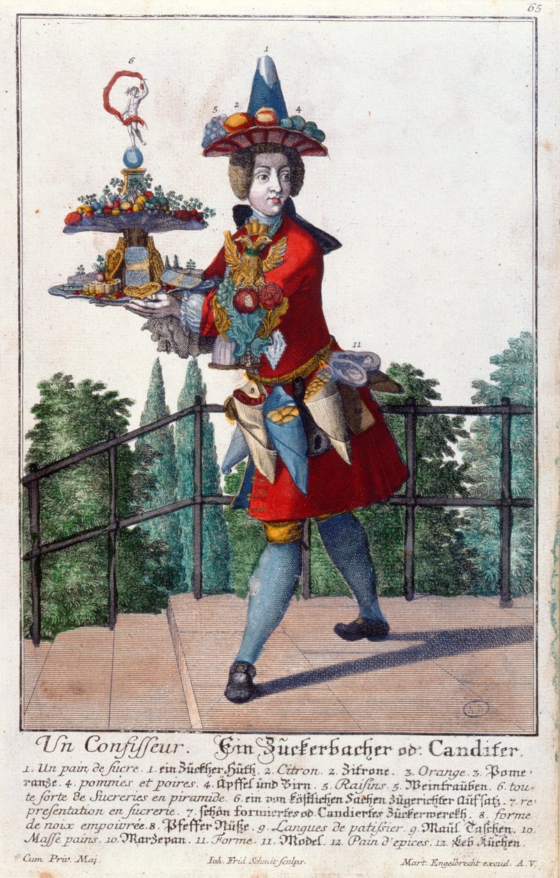 Un confitero, c.1735 de Martin Engelbrecht