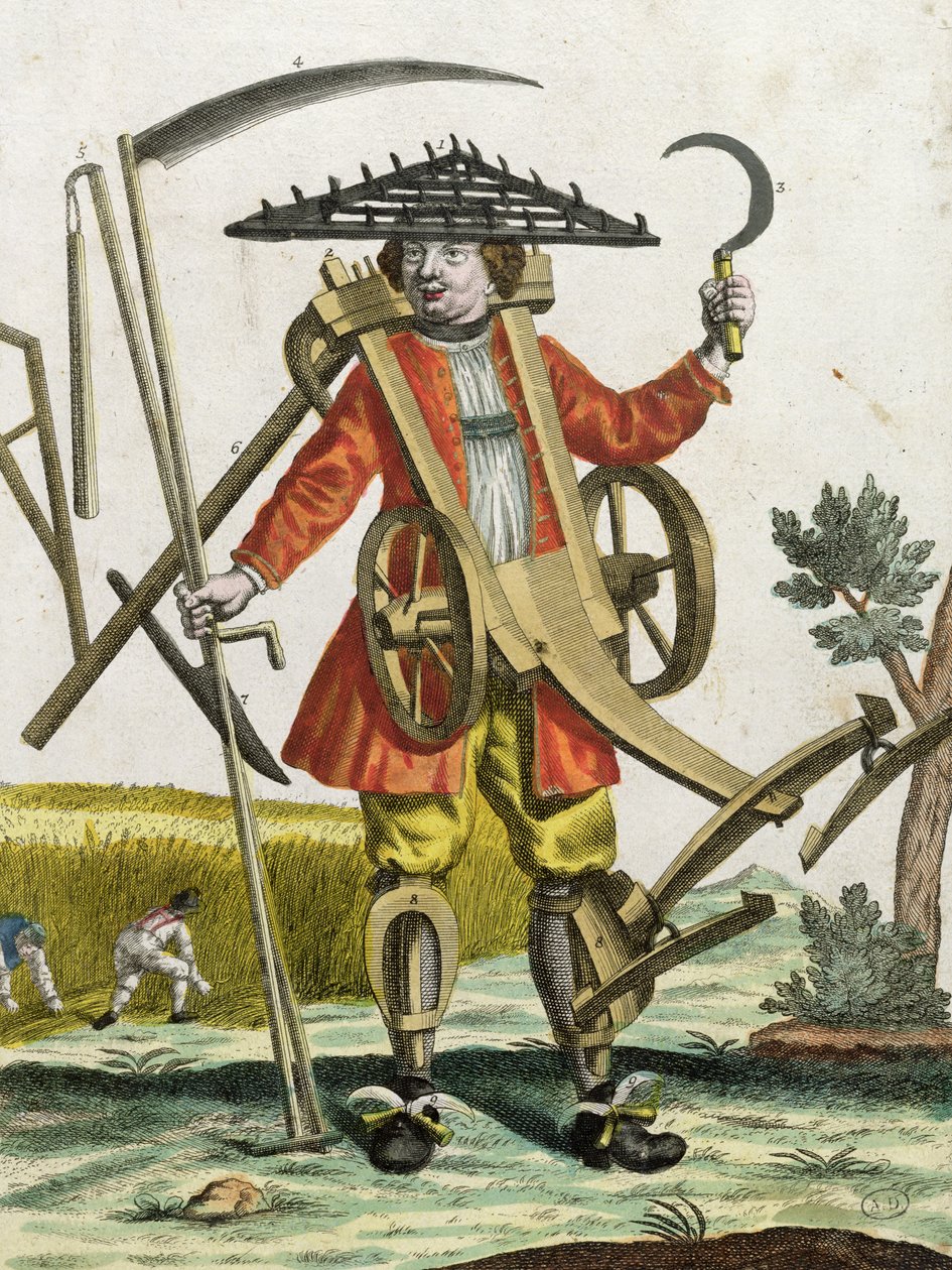Un campesino, 1735 de Martin Engelbrecht