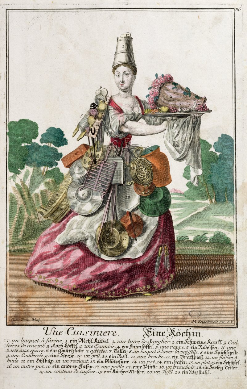 El Cocinero, c.1735 de Martin Engelbrecht