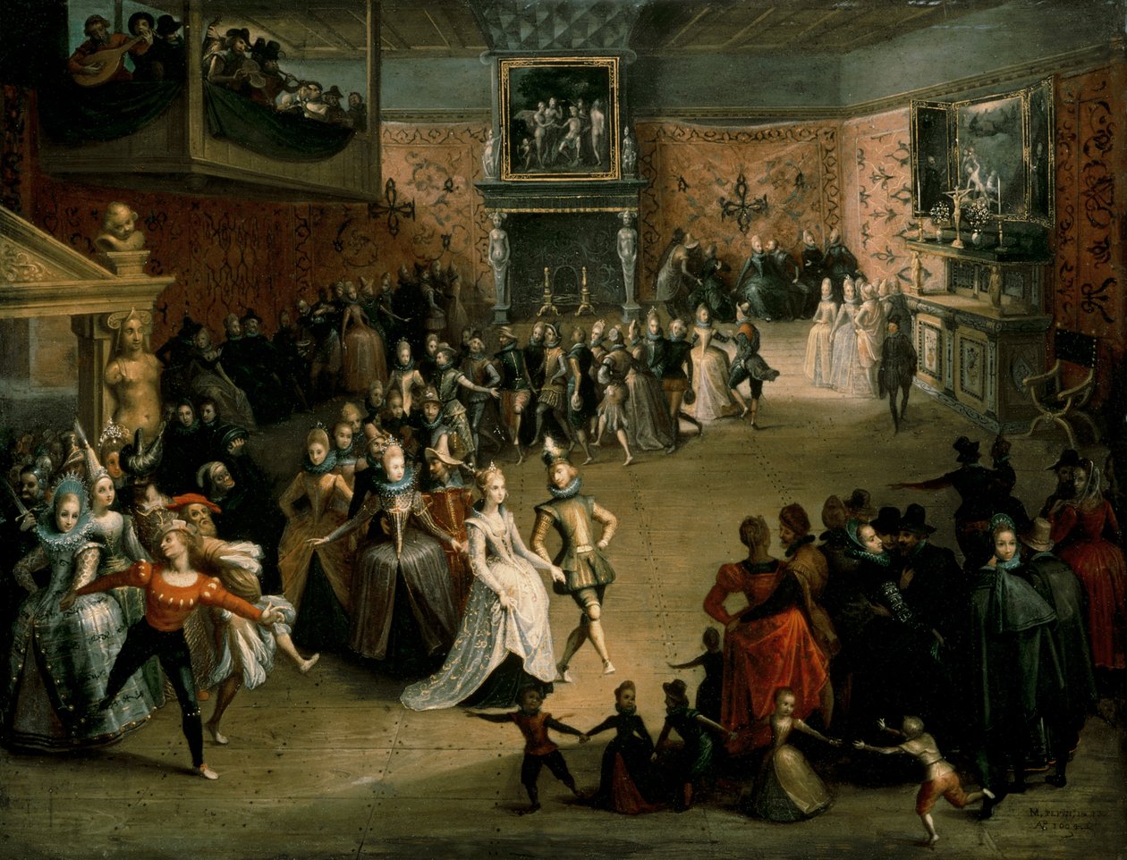 El baile de la corte, 1604 de Martin Pepyn or Pepin
