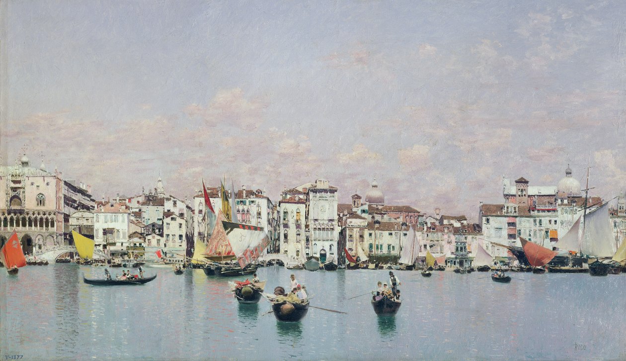 El Palacio Ducal y la Riva degli Schiavoni, Venecia de Martín Rico y Ortega