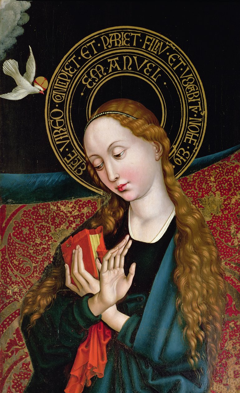 Detalle de la Virgen de la Anunciación, del Retablo de Orlier, c.1468-70 de Martin Schongauer