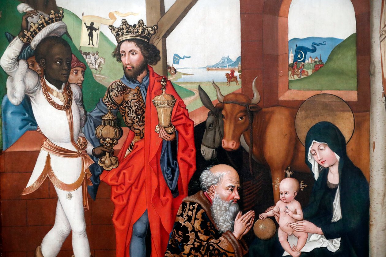 Natividad, Adoración del Niño Jesús por los tres reyes magos de Martin Schongauer
