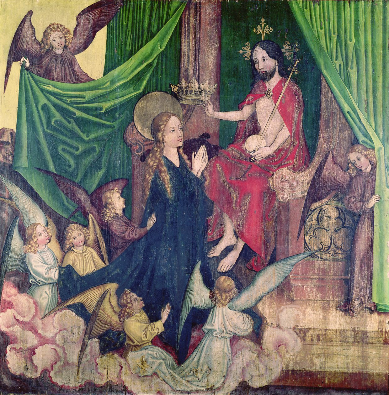 La Coronación de la Virgen, del Retablo de los Dominicos, c.1470-80 de Martin Schongauer