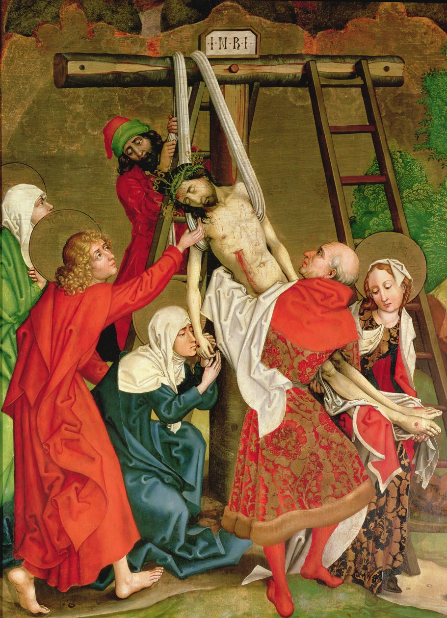 La Deposición, del Retablo de los Dominicos, c.1470-80 de Martin Schongauer