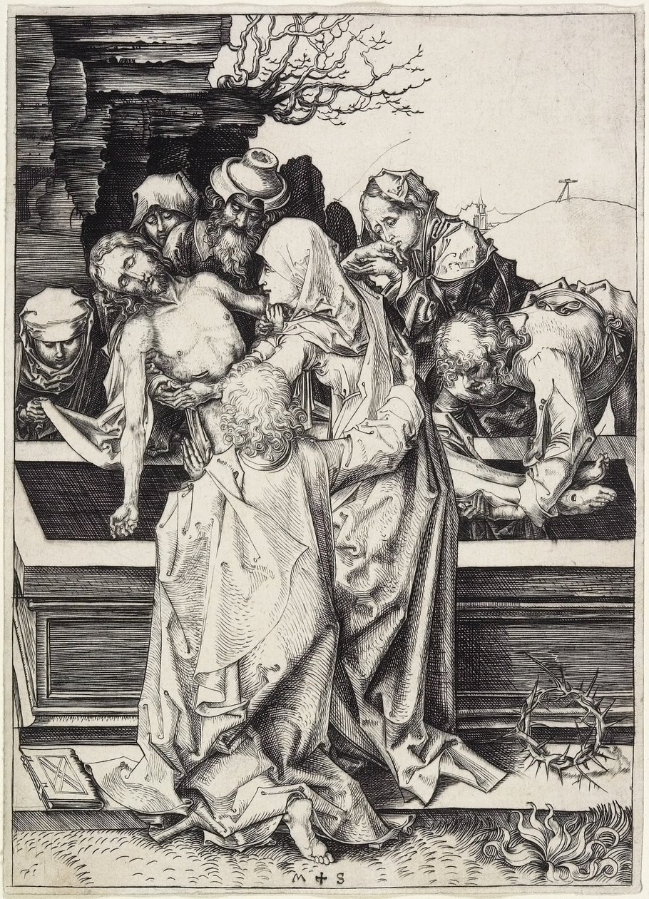 El entierro, c. 1480 de Martin Schongauer