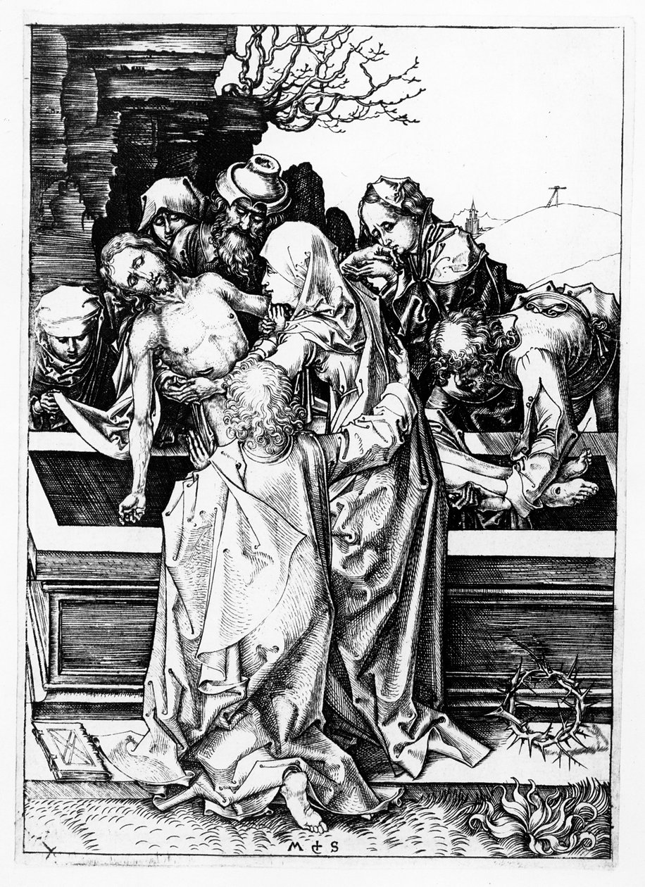 El entierro, c.1475 de Martin Schongauer