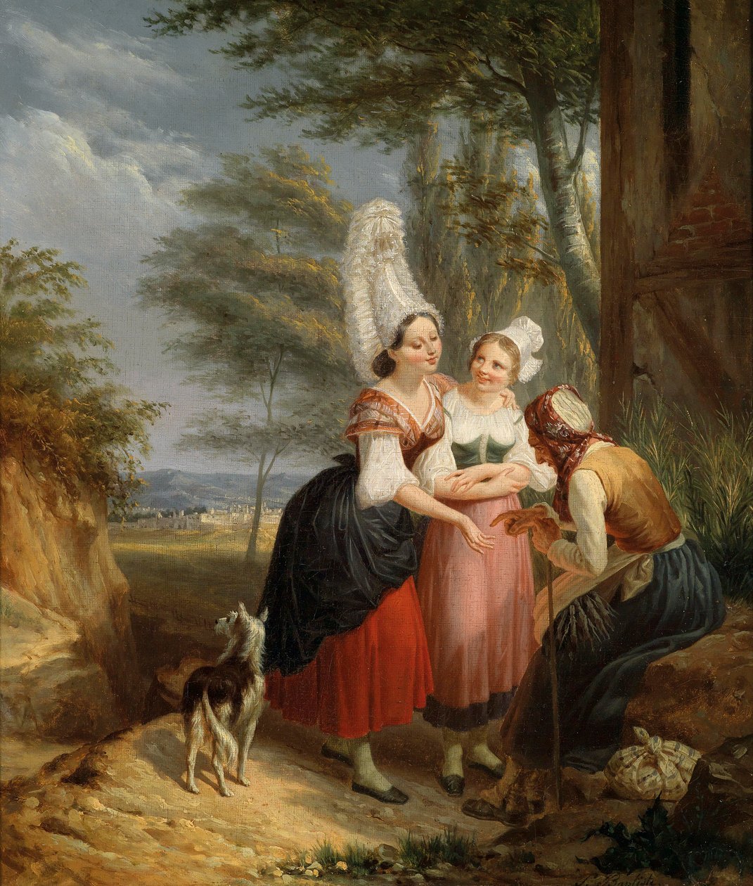 Dos niñas con la adivina de Martin Silvestre Baptiste