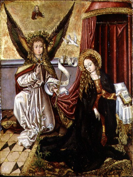 La Anunciación de Martin (follower of) Schongauer