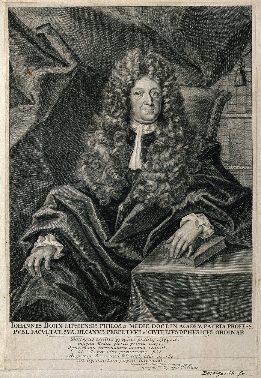 Johannes Bohn. Grabado al trazo de M. Bernigeroth. de Martin Bernigeroth