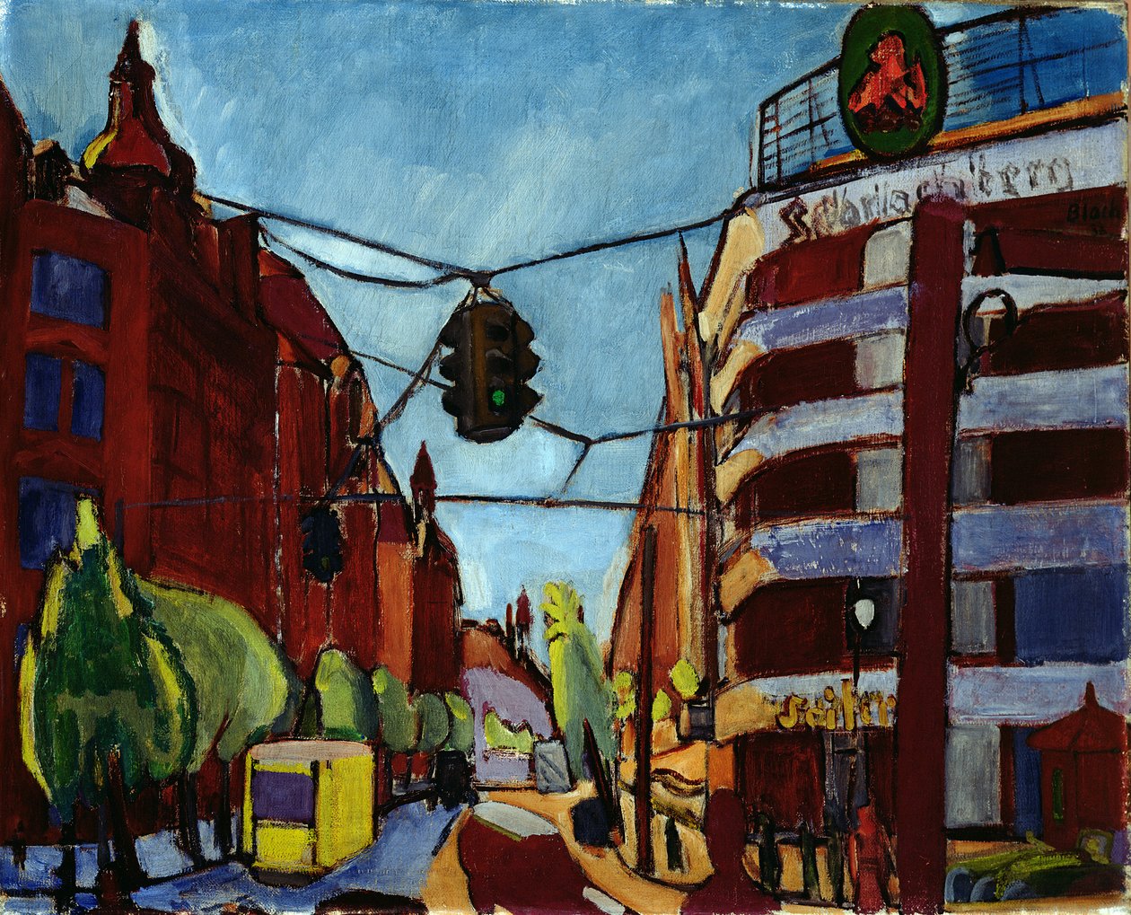 Kurfurstendam, Berlín (óleo sobre lienzo) de Martin Bloch