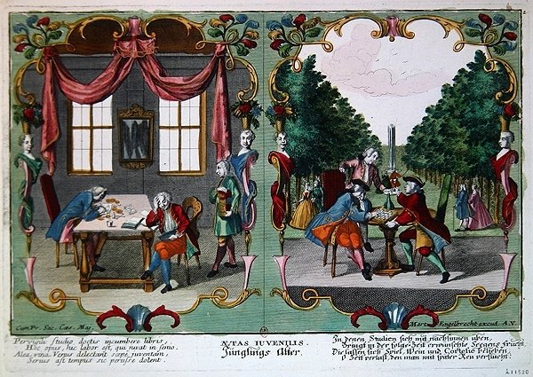 Adolescentes, principios del siglo XVIII de Martin Engelbrecht