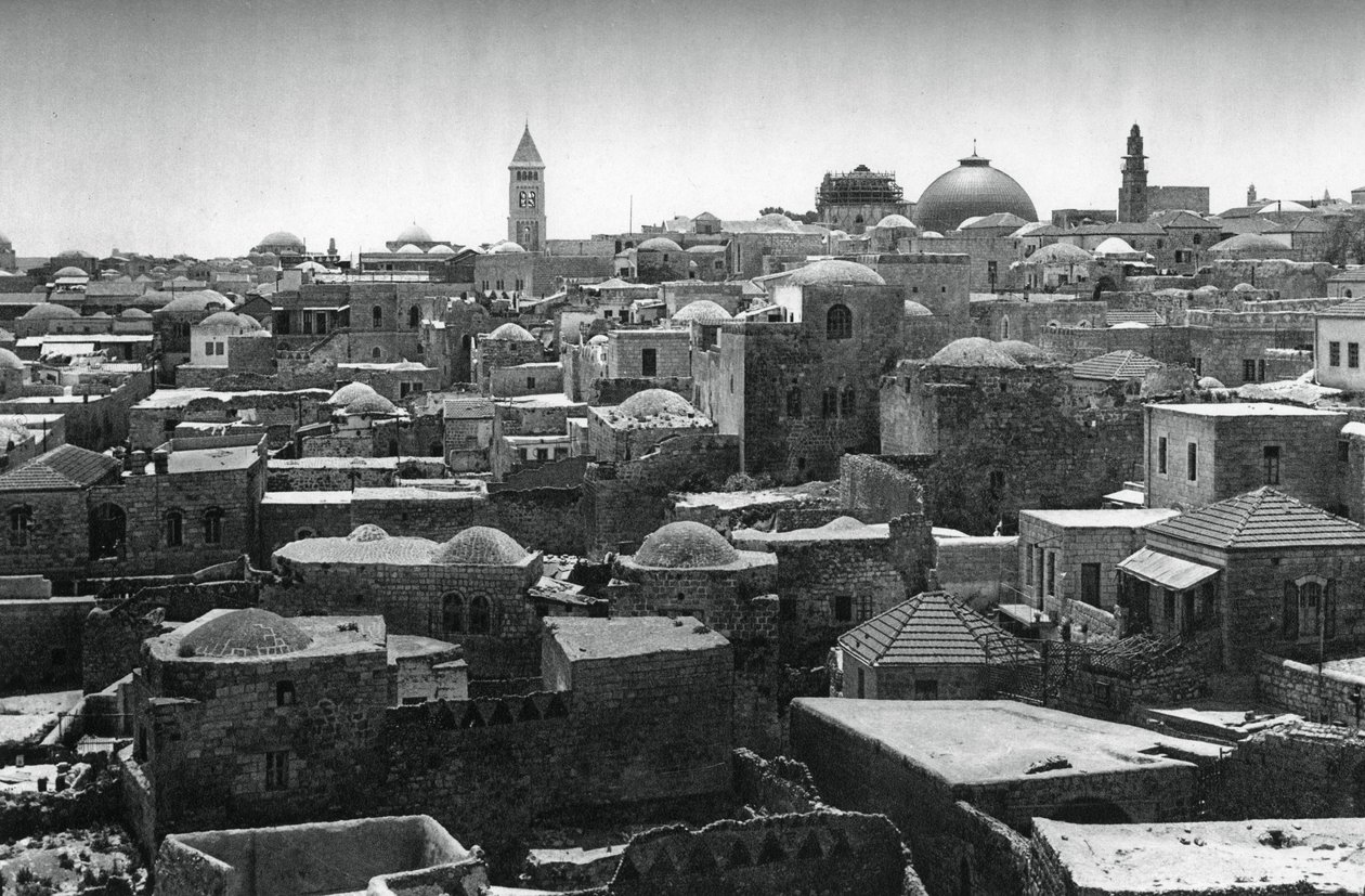 Jerusalén y Cúpula de la Iglesia del Santo Sepulcro, 1937 de Martin Hurlimann