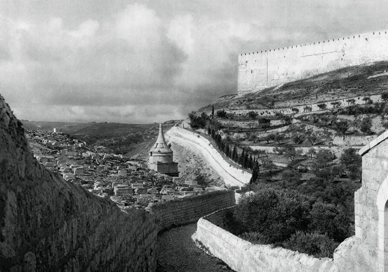 Lugares de entierro judíos cerca del Muro de Jerusalén, 1937 de Martin Hurlimann