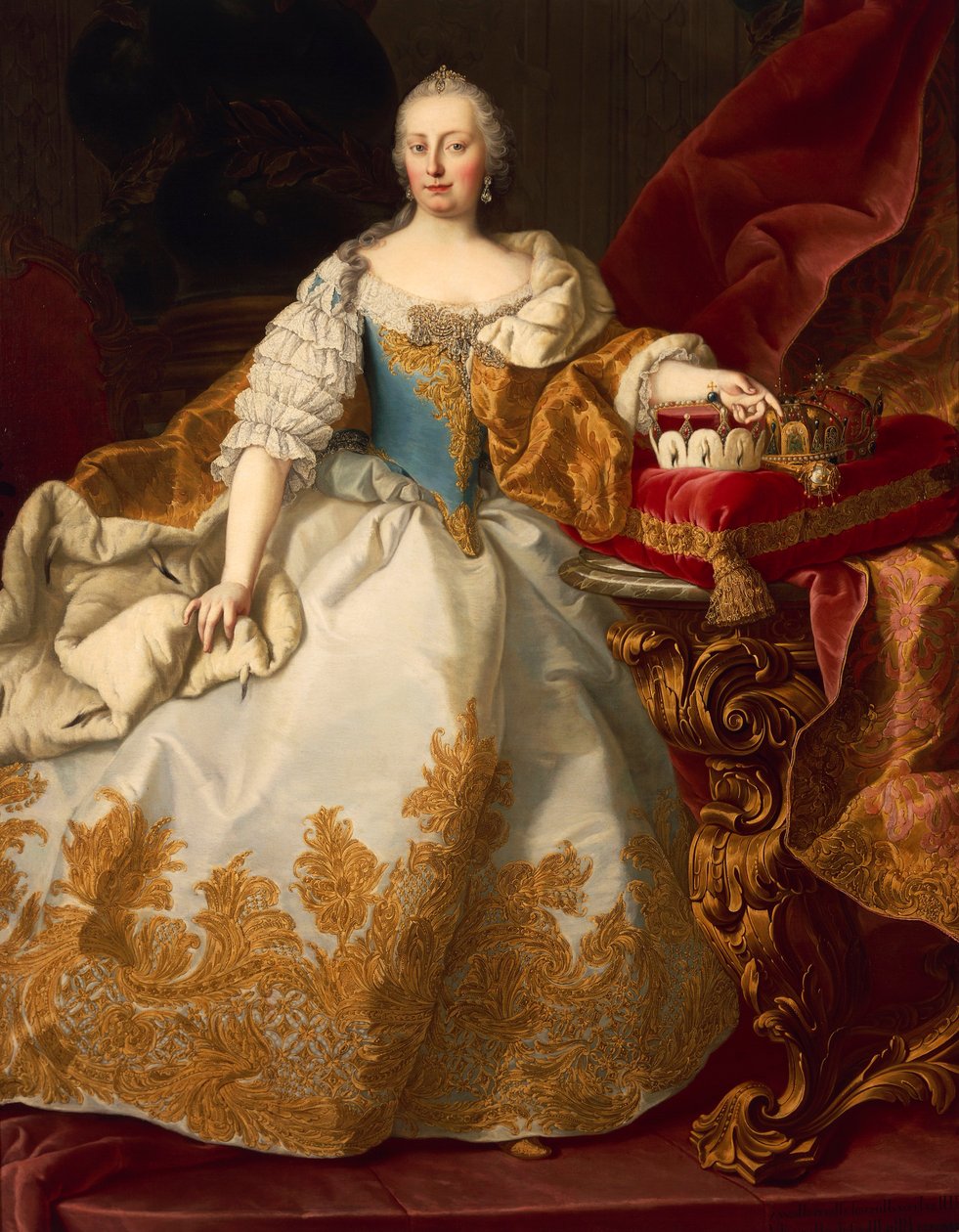 Austria, Viena, Retrato de María Teresa Habsburgo, Emperatriz del Sacro Imperio Romano de Martin II Mytens or Meytens