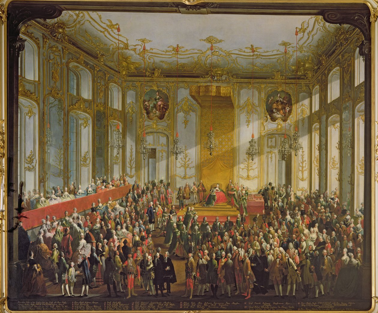 Emperatriz María Teresa en la Investidura de la Orden de San Esteban, 1764 de Martin II Mytens or Meytens