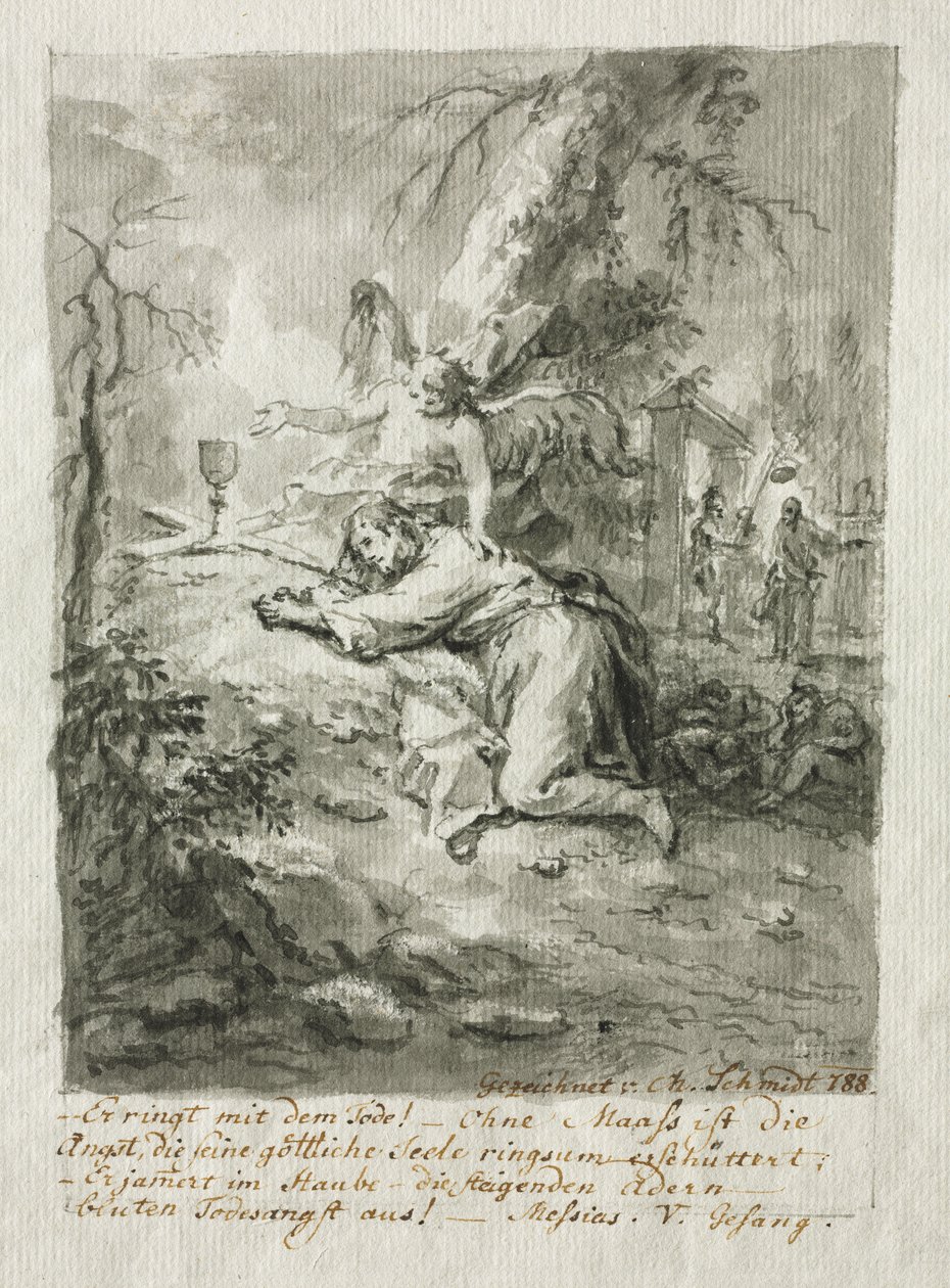 Cristo en el Monte de los Olivos, La Flagelación, Cristo Coronado de Espinas, La Crucifixión de Martin Johann Schmidt