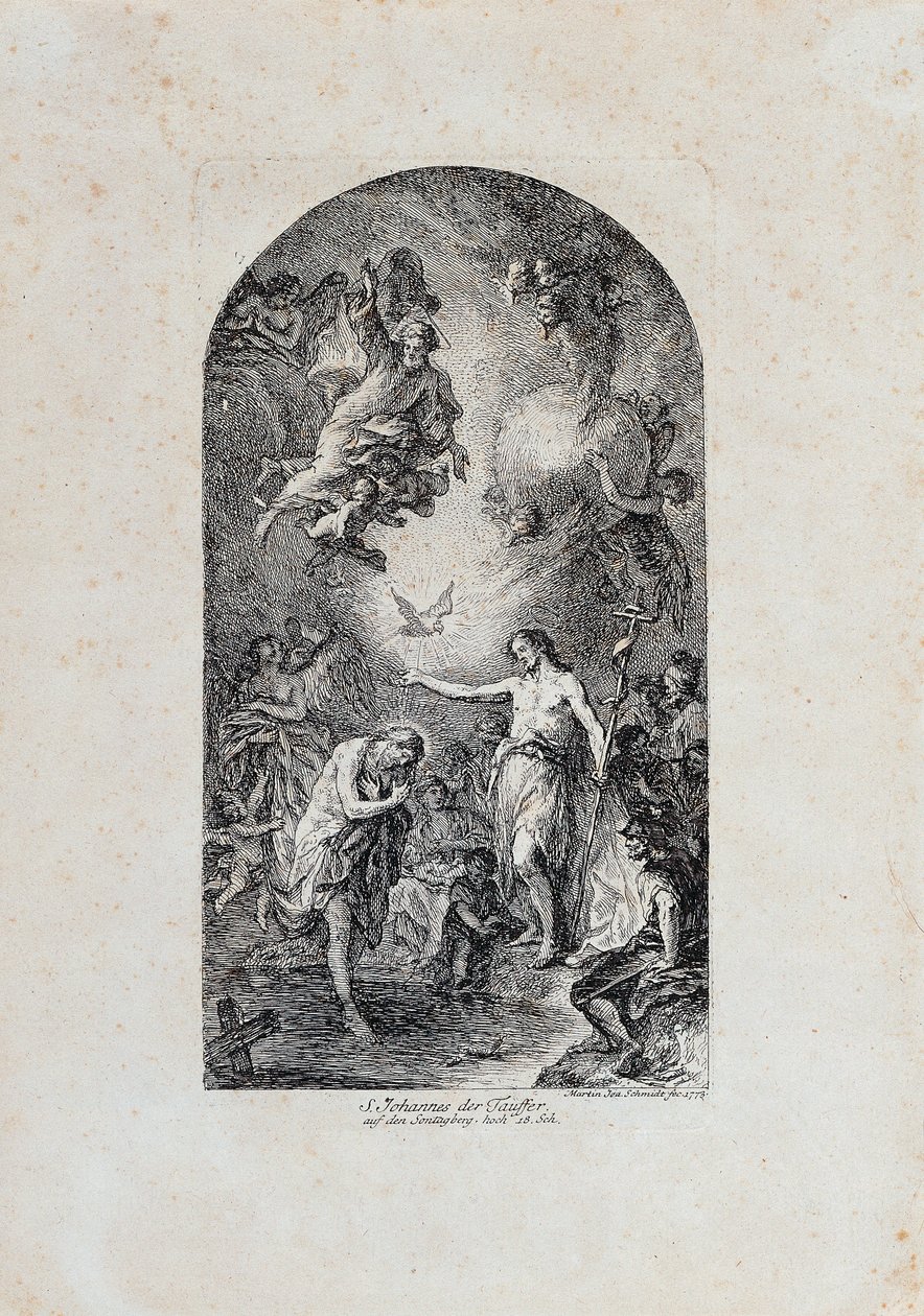 bautismo de cristo de Martin Johann Schmidt
