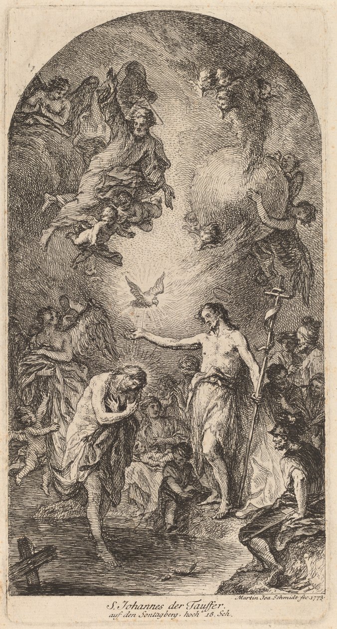 El Bautismo de Cristo de Martin Johann Schmidt