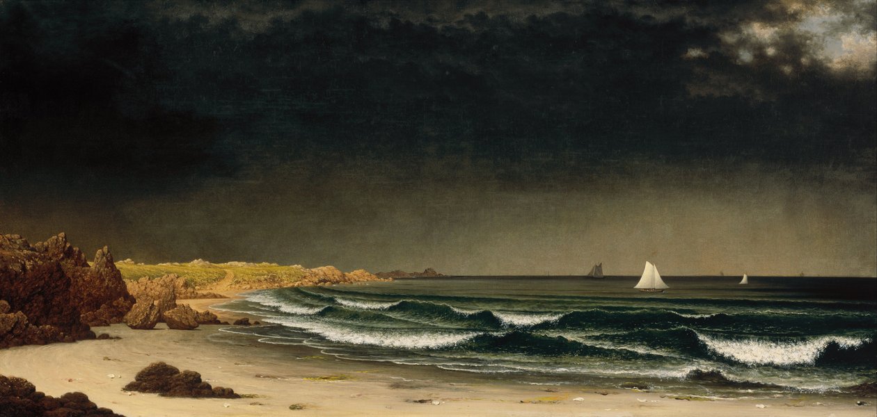 Se acerca una tormenta: Playa cerca de Newport de Martin Johnson Heade