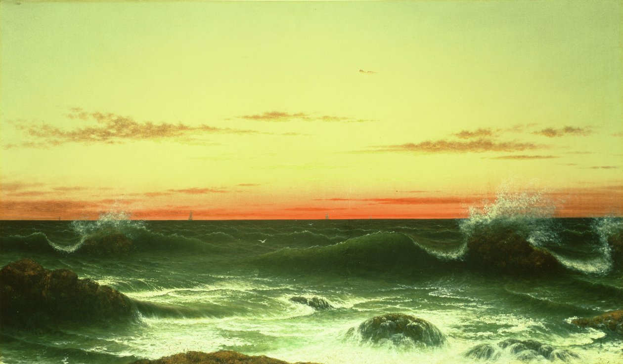Marina: Atardecer, 1861 de Martin Johnson Heade