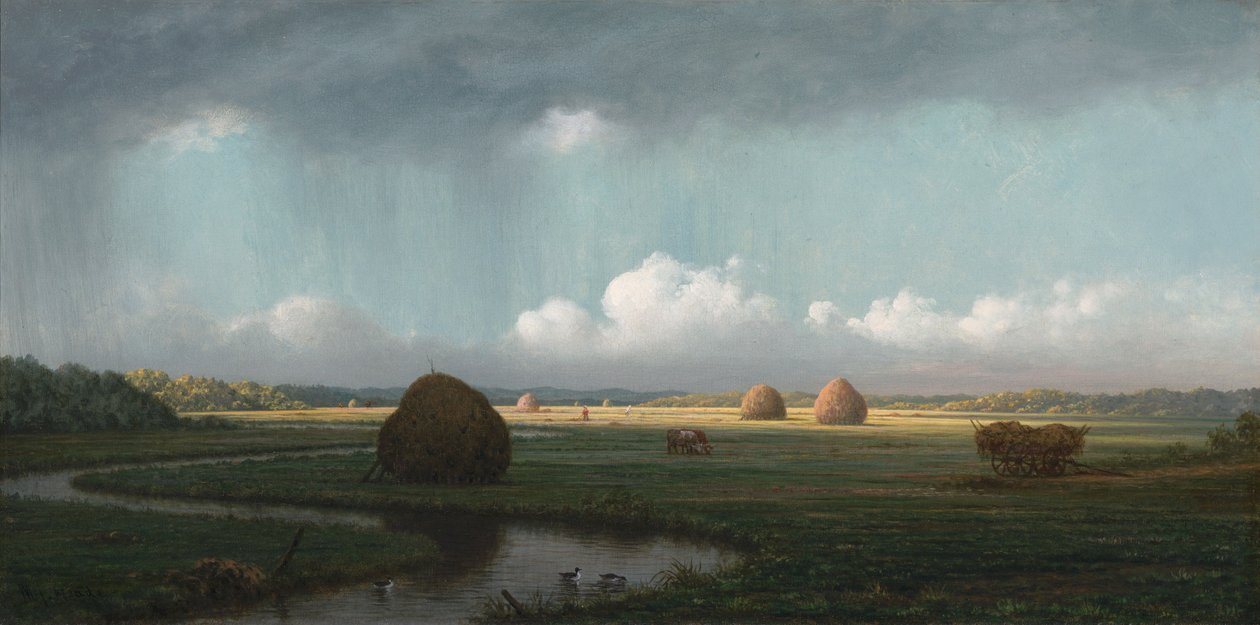 Chubasco repentino, Newbury Marshes de Martin Johnson Heade
