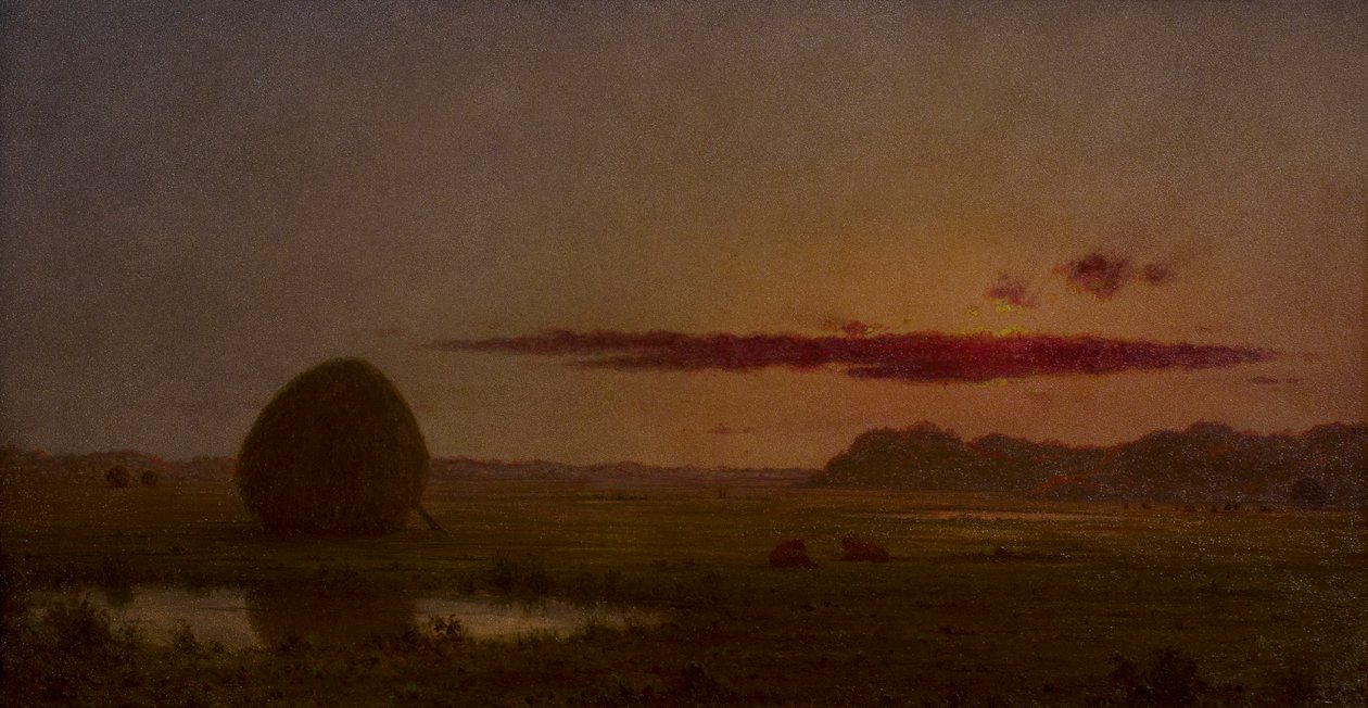 Puesta de sol, praderas de Newburyport de Martin Johnson Heade