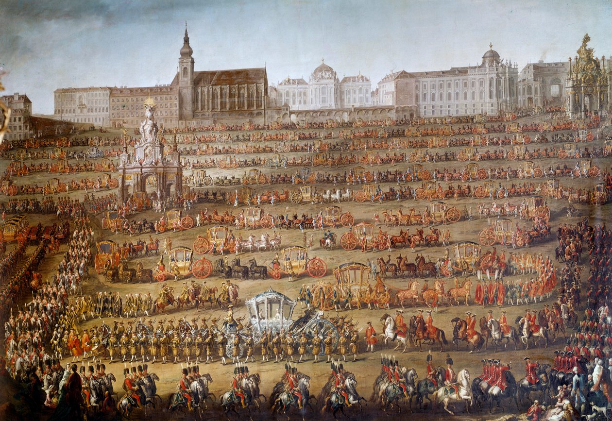 Entrada de María Isabel de Borbón Parma a Viena de Martin Meytens the Younger