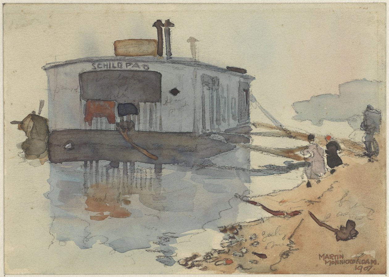 Barco La Tortuga en una orilla de Martin Monnickendam