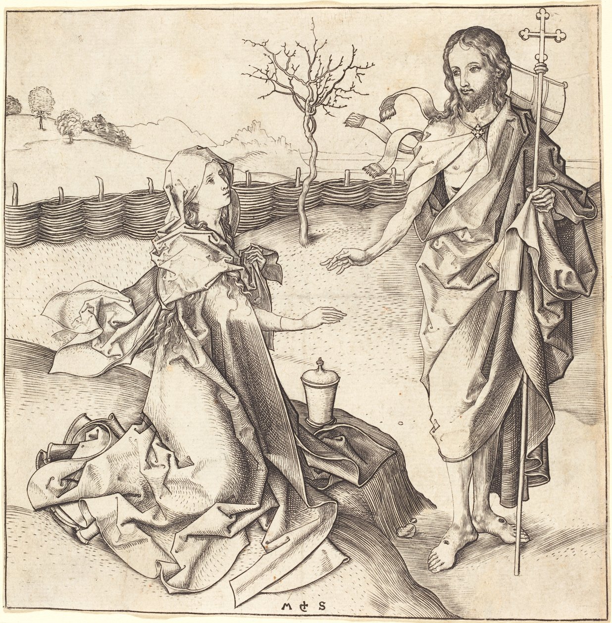 Cristo Apareciendo a María Magdalena de Martin Schongauer