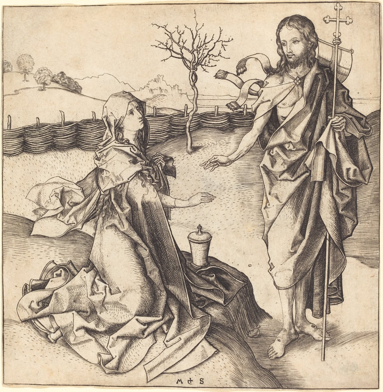 Cristo Apareciendo a María Magdalena de Martin Schongauer