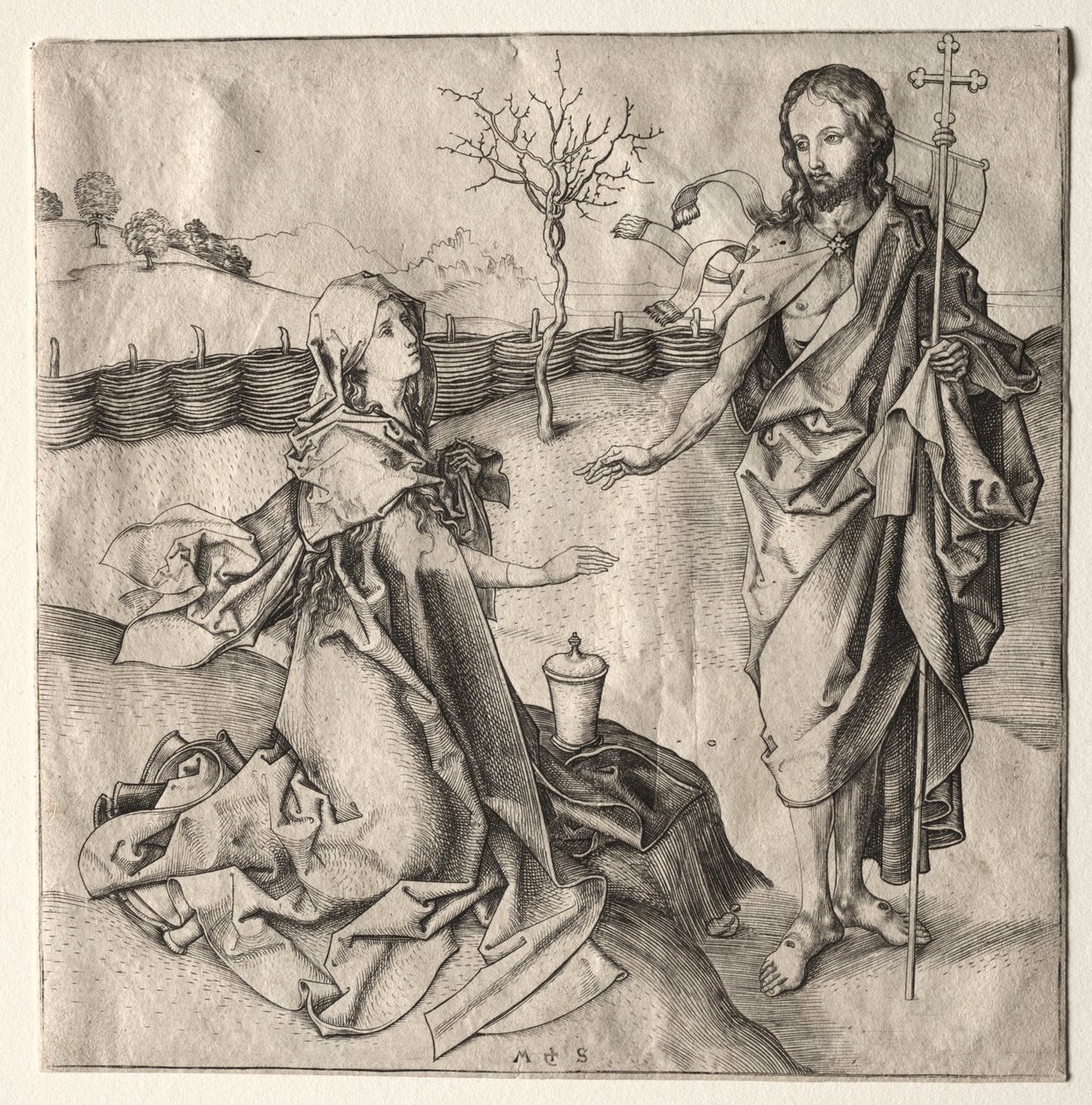 Cristo Apareciendo a la Magdalena de Martin Schongauer