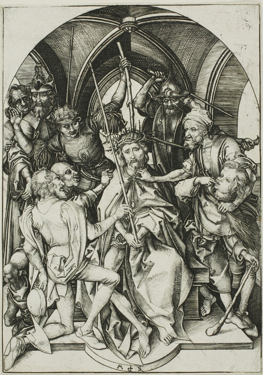Cristo coronado de espinas, de La Pasión de Martin Schongauer