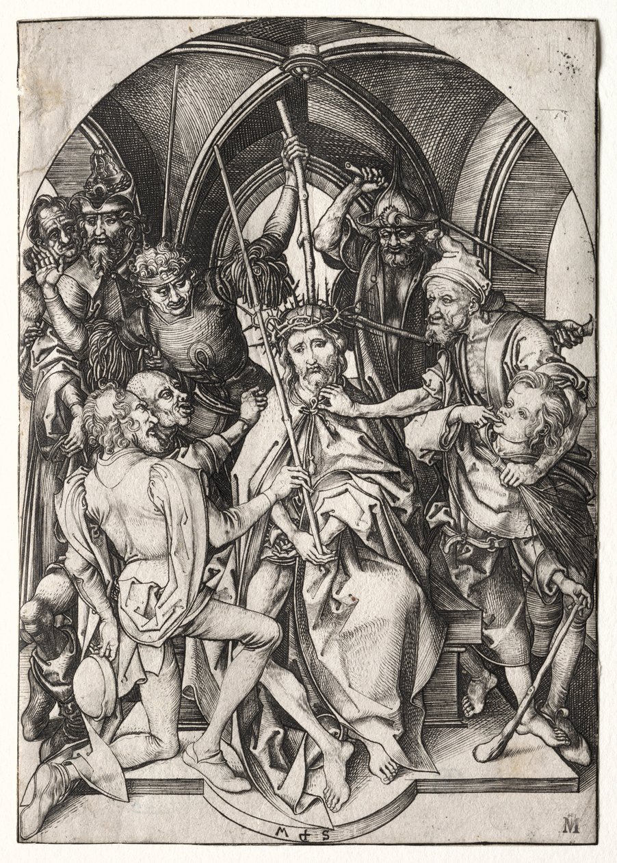 Cristo coronado de espinas de Martin Schongauer