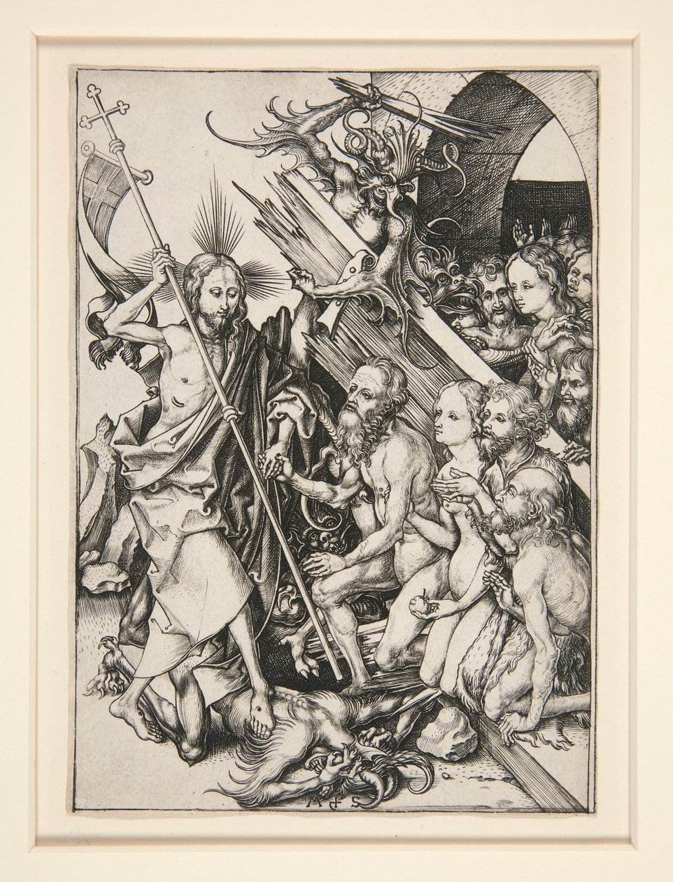 Cristo en el limbo de Martin Schongauer