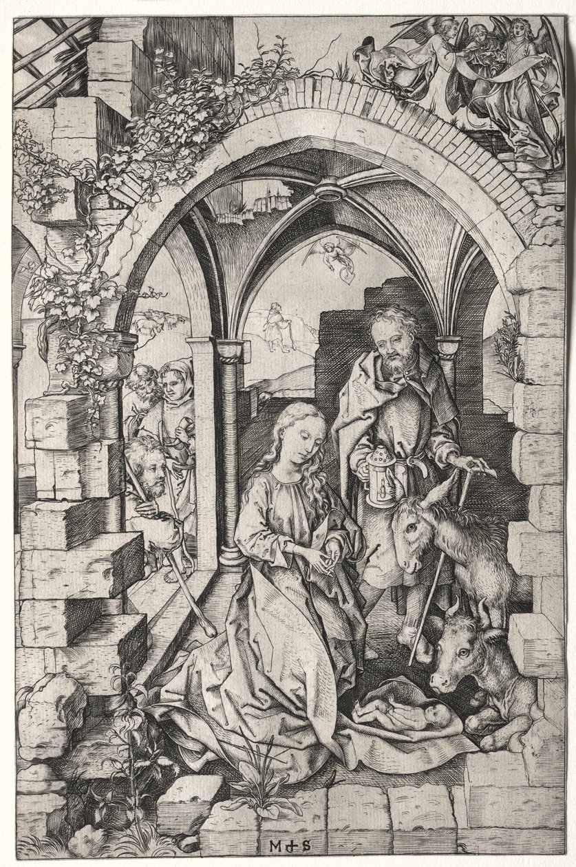 Vida de la Virgen: La Natividad de Martin Schongauer
