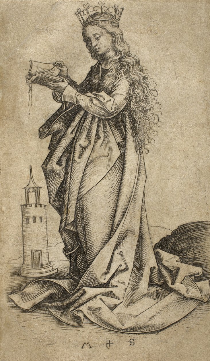 Santa Bárbara de Martin Schongauer